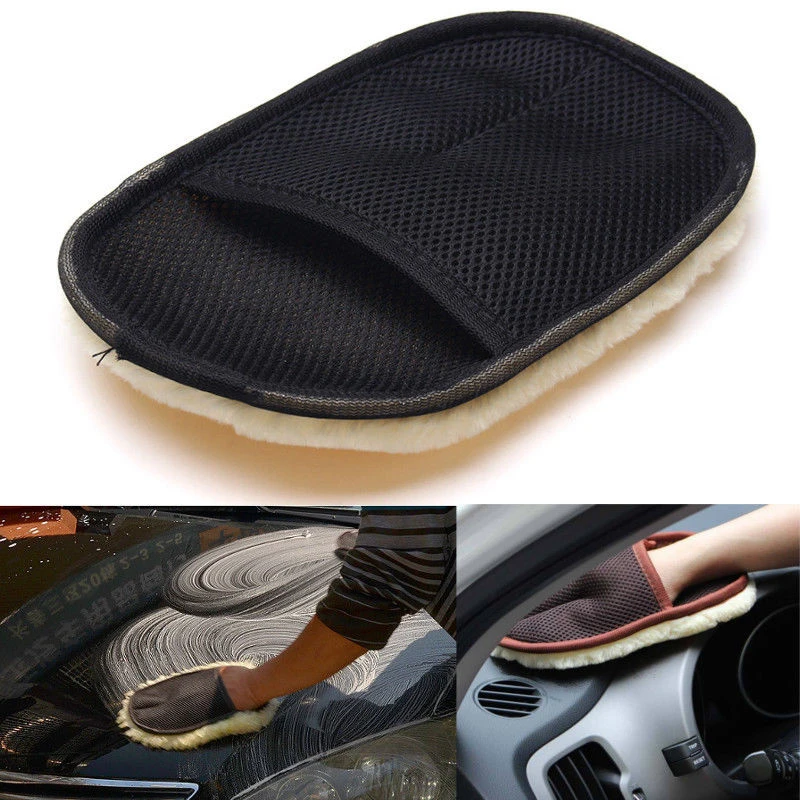 

Car Polishing Cleaning Microfibre Washing Mitt Mit Glove Brush Cloth Tool Use