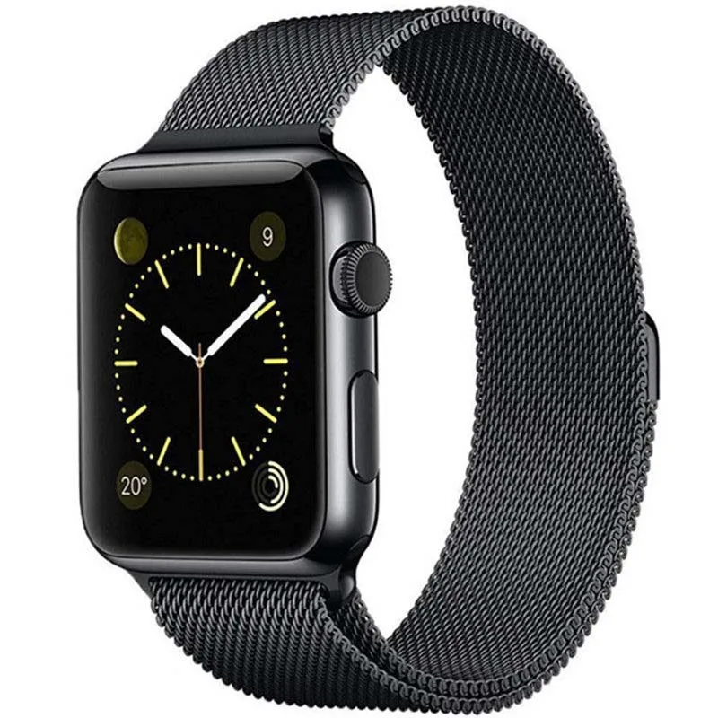 Myriann Нержавеющая сталь Ремешки для наручных часов Apple Watch 1/2/3/4/38/40/42/44 мм ремешок
