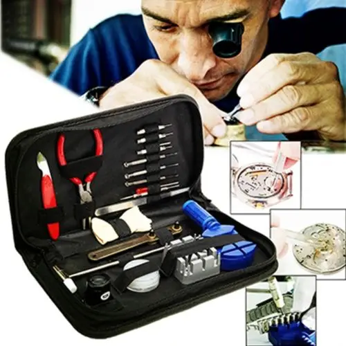 

13/144 Pcs Watchmaker Watch Repair Tool Kit Back Case Opener Remover Spring Pin