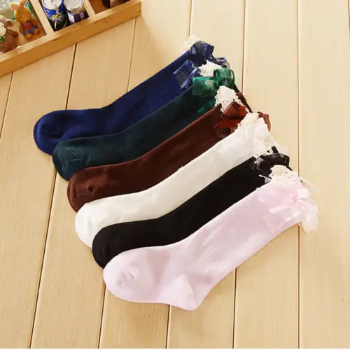 

Emmababy Cute Baby Kid Girl Lace Bow Princess Socks Cotton Knee High Socks Stockings 1-6Y