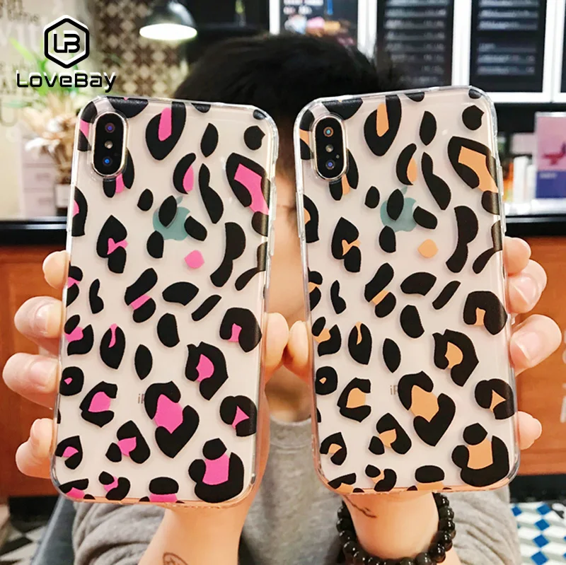 Lovebay чехол для телефона iPhone 6 6s 7 8 Plus X XR XS Max Модный милый мультяшный Леопардовый