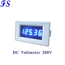 DC 200 V Напряжение метра 5-разрядный светодиодный цифровой вольтметр 0,4 ''красные, синие Дисплей Напряжение монитор DC Вольт Панель метр Питание DC5V
