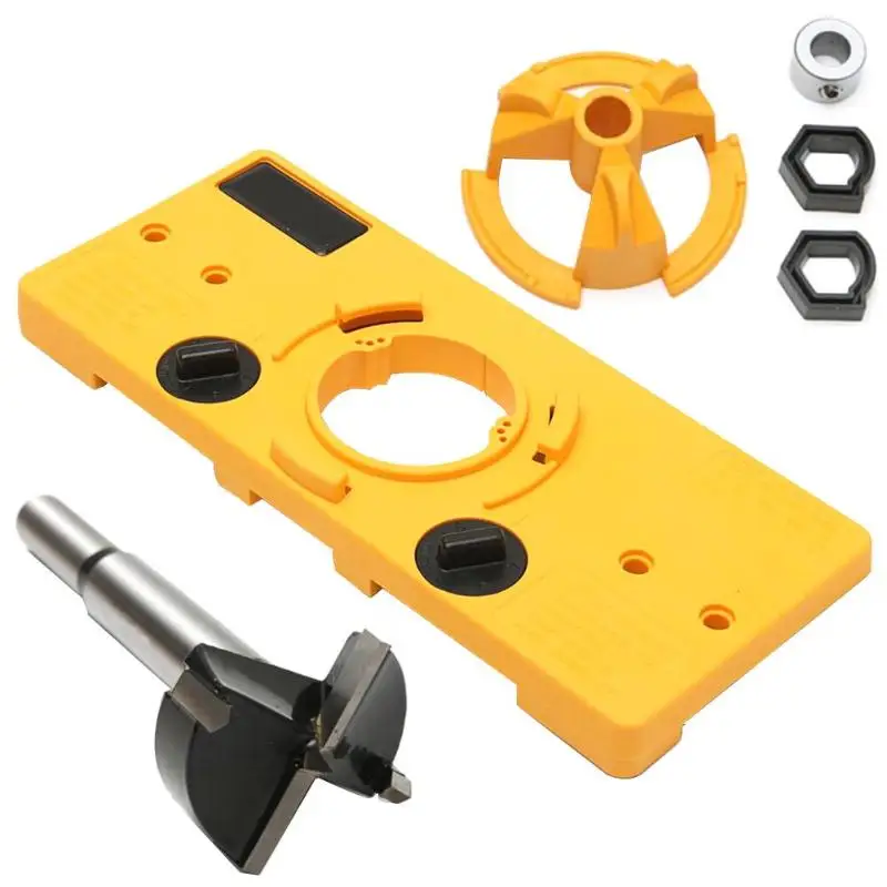  35mm Cup Style Hinge Jig Drill Guide Cabinet Door Installation Hole Locator Hand Tool for Woodworki