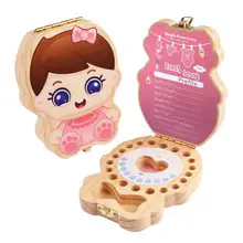 Деревянный Детский ящик для зубов для мальчиков и девочек, коробка на память, деревянный Органайзер, коллекция, детский сувенир