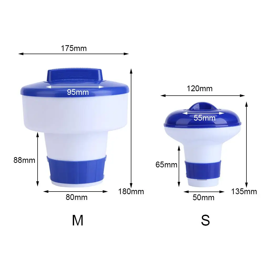 S/M бассейн спа хлор бром химический окно планшета Floater диспенсер для бассейна синий и белый