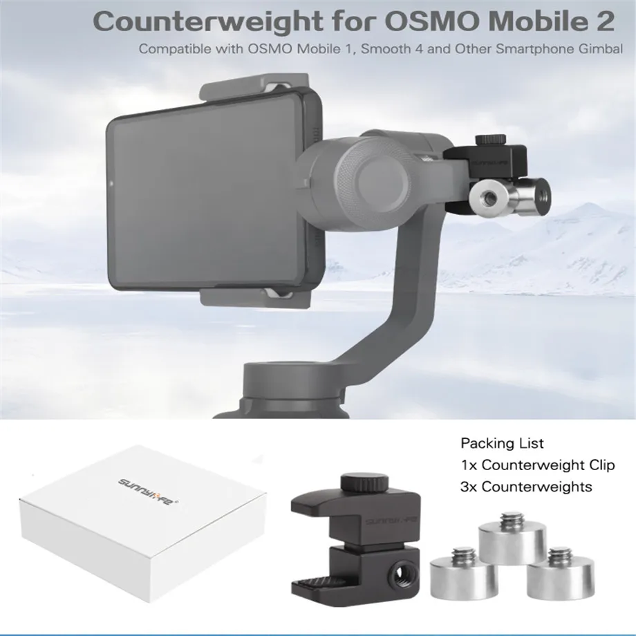 

Balance Counterweight Clip Accessory for DJI OSMO Mobile 1 2 Handheld Gimbal Stabilizer
