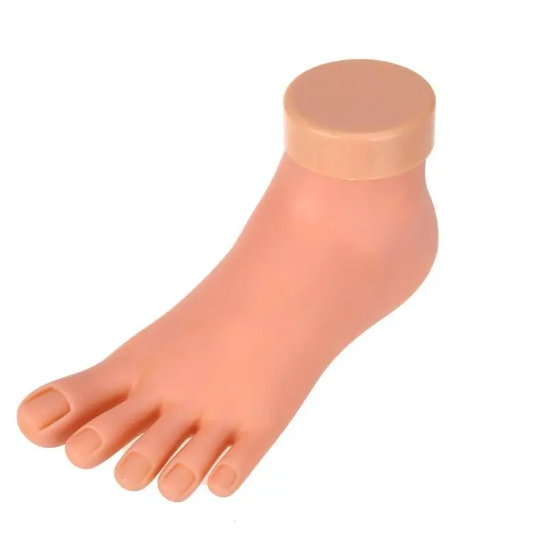 Практичный мягкий гибкий пластиковый манекен для ног с гвоздями для педикюра, тренировочный инструмент для маникюра, демонстрационный инструмент, модель для ног, стикер для ногтей