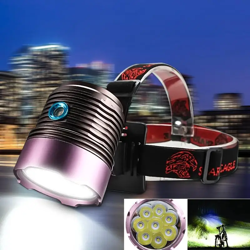 

70000lm Smuxi headlight 8*t6 headlight bike headlamp aluminum alloy for hunting cycling mountaineering camping