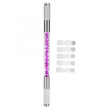 Ручка для бровей с перекрещивающимся кончиком+ роликовые иглы для бровей Набор для макияжа