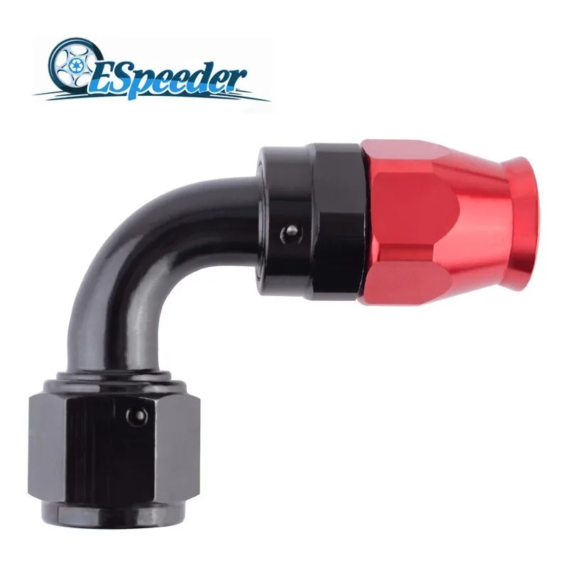 ESPEEDER Car Part AN10 90degree Swivel Oil Teflon PTFE Fittings Adaptor
