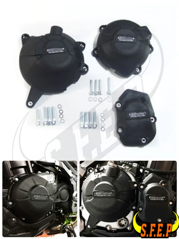 Защитный чехол для двигателя мотоцикла GB Racing черный Kawasaki Z900 2017 2018 2019 2020|Крышка