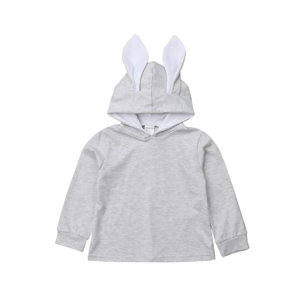 1 6Y Toddler Kids Baby Boy Girl Long Sleeve Bunny Ear Hooded Sweatshirt