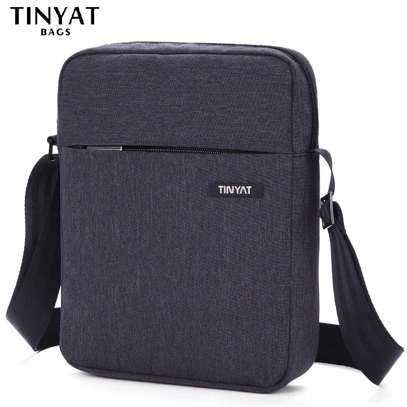 TINYAT للصدمات الرجال Crossbody حقيبة حزمة الخفية زيبر حقائب كتف ل 9.7 \