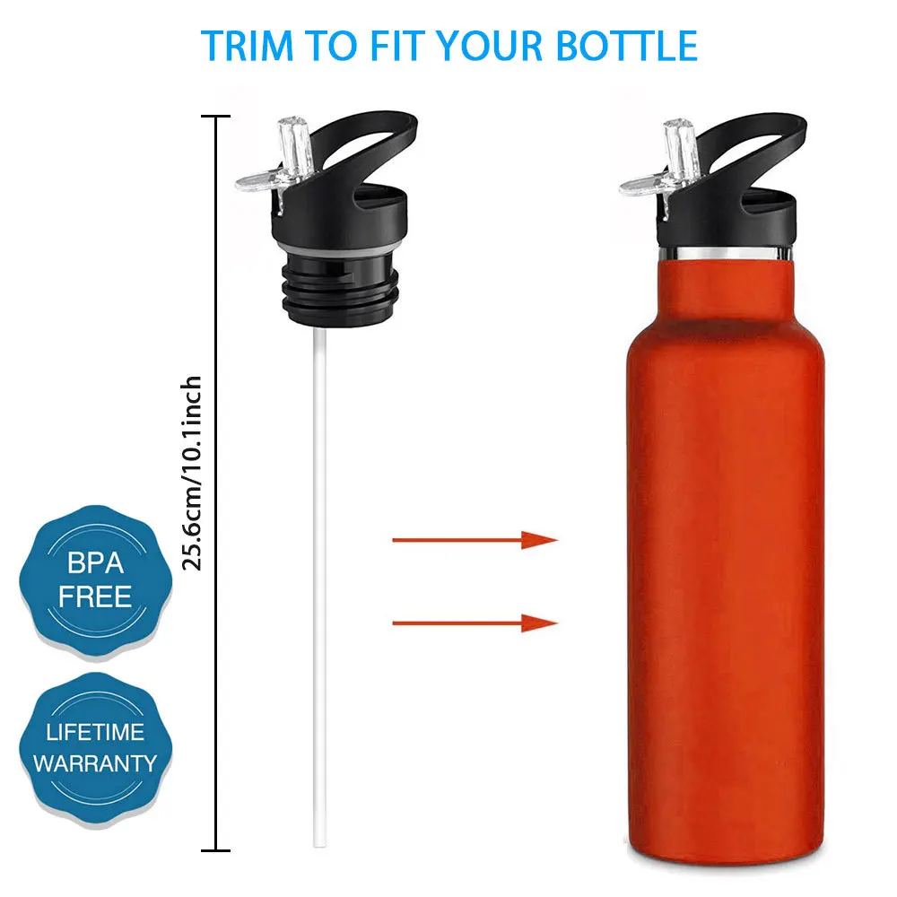 Соломинки для питьевой воды для гидро колба соломы флип крышка крышки 18 32 40 64oz широкий рот бутылка для воды Вакуумная крышка сопла бутылки