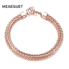 Браслет-цепочка женский браслет из розового золота нержавеющая сталь Pulseira Feminina Femme Регулируемая длина