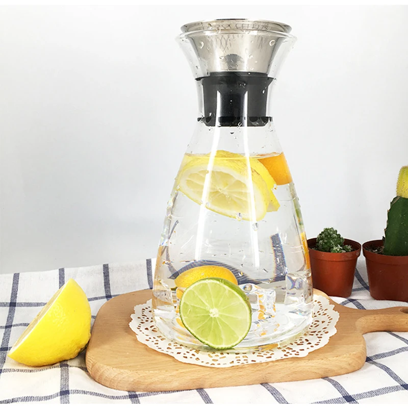 

1000ml carafe stainless steel clamshell, perfect heat-resistant iced coffee or teapot, pouring water, decanter and serving win