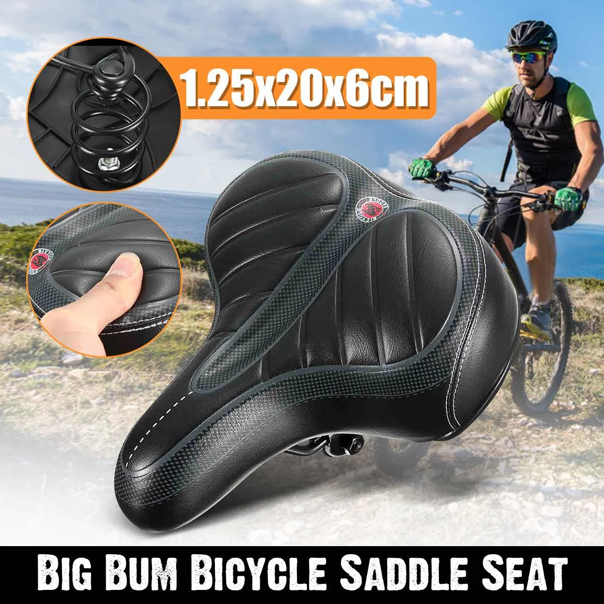 

Soft MTB Bicycle Saddle Thicken Wide Big Bum Road Bike Saddle Bicycles Bike Seat Pad Cycling Bicycle Accessories Parts