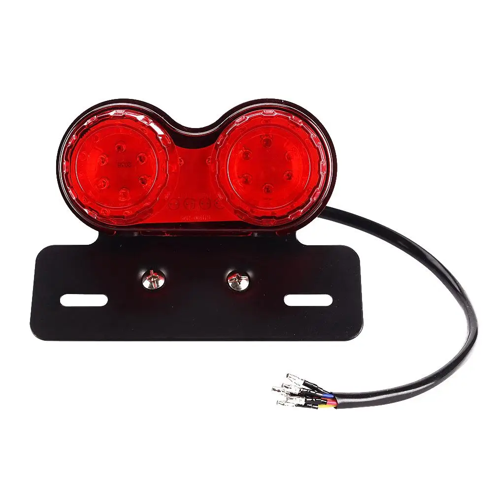 LumiParty ретро LED мотоцикл двойной Задний сигнал поворота тормозной номерной знак