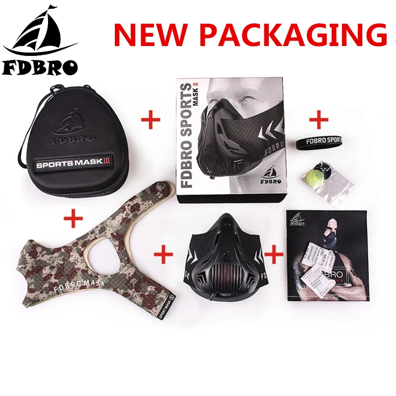 Meilleur FDBRO Formation Sport Masque Matériel De Gymnastique Vélo D équitation Masques à Fitness Sport Masque 2.0 Vélo Visage Protecteur