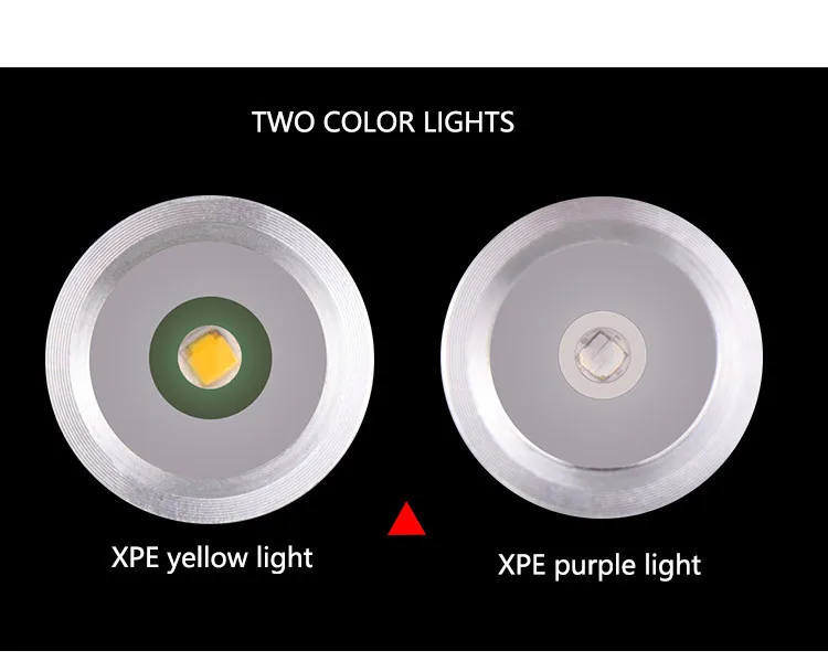 Ручка светильник мини Портативный светодиодный вспышка светильник 2000 люмен 1 режим переключения светодиодный вспышка светильник для стоматолога XPE LED белый светильник фиолетовый светильник