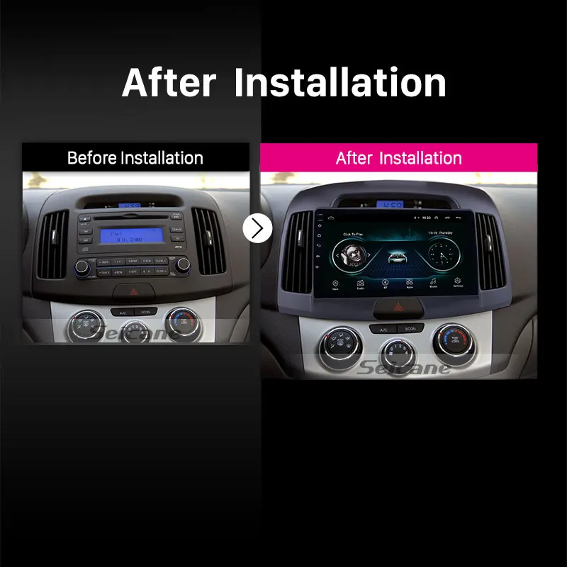 Excellent Seicane GPS Navi 9" Android 8.1 Stereo For Hyundai Elantra 2007 2008 2009 2010 2011 car Multimedia Player WIFI AUX Backup camera 5