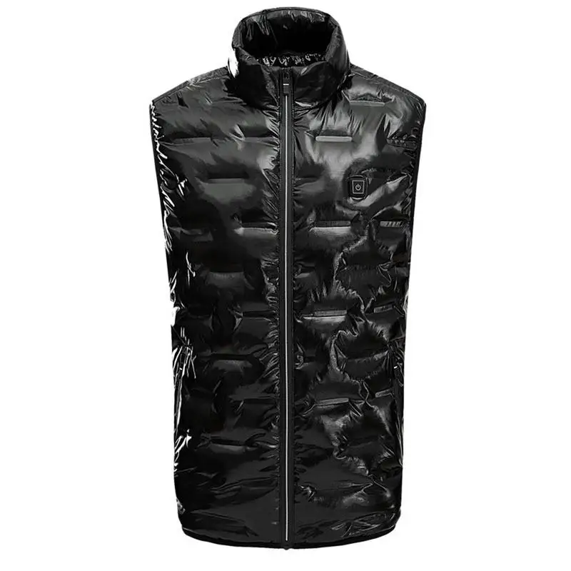 

2018 Upgraded Men Outdoor USB Infrared Heating Vest Jacket Winter Carbon Fiber Electric Thermal Clothing Waistcoat