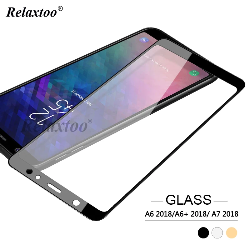 Full cover Tempered glass for Samsung Galaxy A7 A6 Plus Screen Protector A7 A750 protective film on a 7 6 A6+ glas 9h