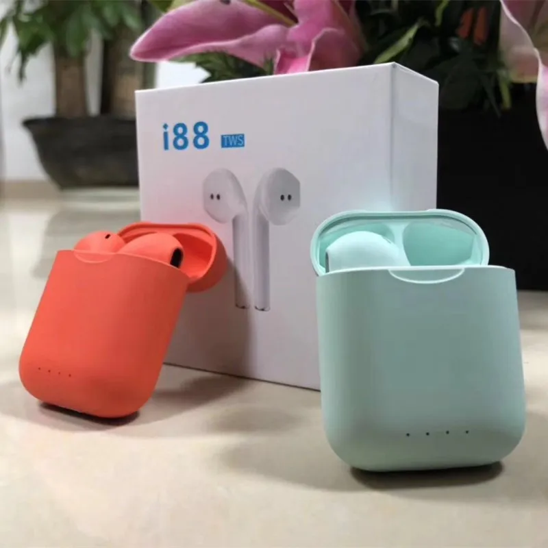

2019 New i88 Tws Wireless Earphone Bluetooth 5.0 Stereo 1:1 Touch Sports Headphones Pk i12 i9s i10 i11 For iPhone Andorid