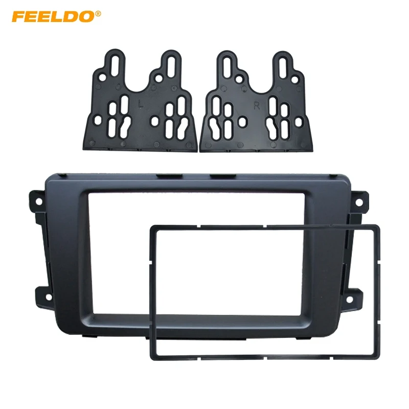 

FEELDO 2DIN Car Stereo Audio Radio Fascia Frame For MAZDA 2009 Cx-9 2007-2016 CD/DVD Plate Trim Panel Dash Mount Kit#5009