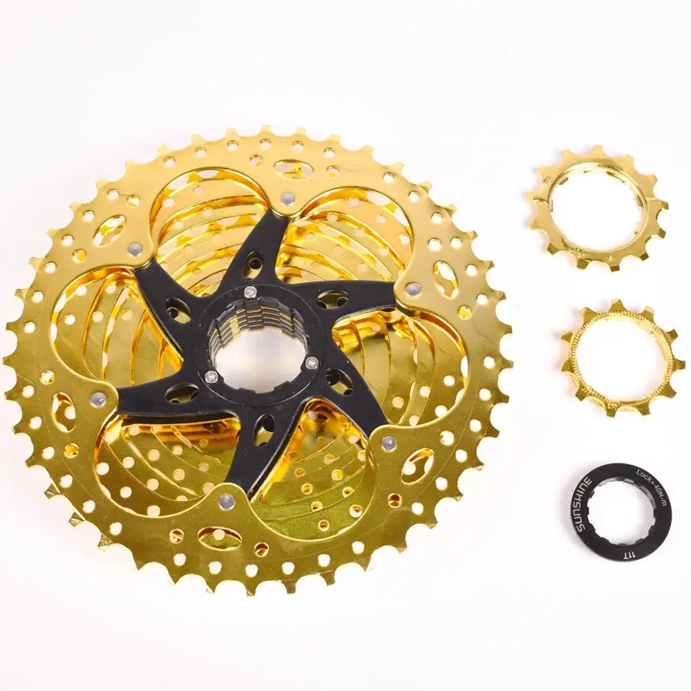 Солнце 9 Скорость кассета 11 50 т 42 золотой горный велосипед WideRatio MTB велосипеда S