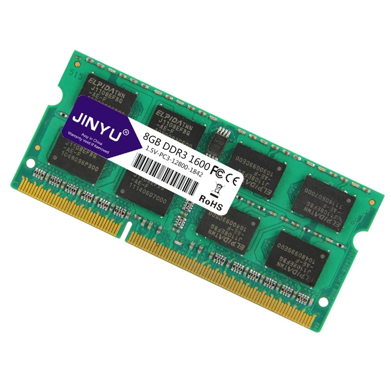 JINYU DDR3 8G 1 5 V 204 Pin RAM память для ноутбука 1600MHz|Оперативная память| |