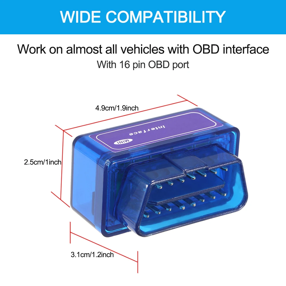 KKMOON mini obd 2 V2.1 BT 0 интерфейс OBDII автомобильный диагностический сканер считыватель