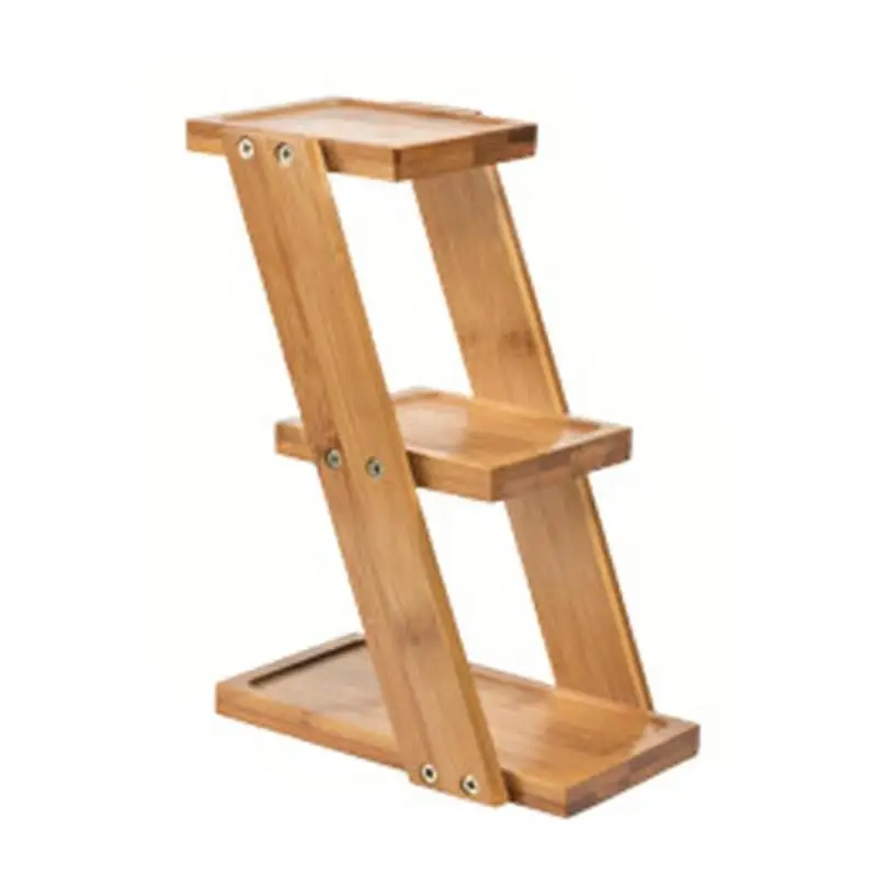 

Bamboo 3Tier Plant Stand Flower Pot Holder Garden Display Rack Shelves