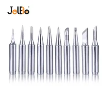 JelBo 10PCS Soldering Iron Tip Set 900M Welding Tools Tips Solder Station Tip Conical Bevel Metal Iron Tip Fit For 936 internal heating soldering iron welding head iron tip long service life cycle durable welding angle tip