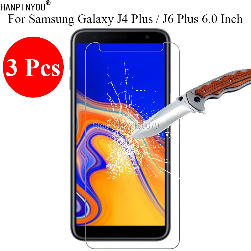 3 шт./лот 9H 2.5D Закаленное стекло протектор экрана для Samsung Galaxy J4 J6 Plus J415F J610F 6 0