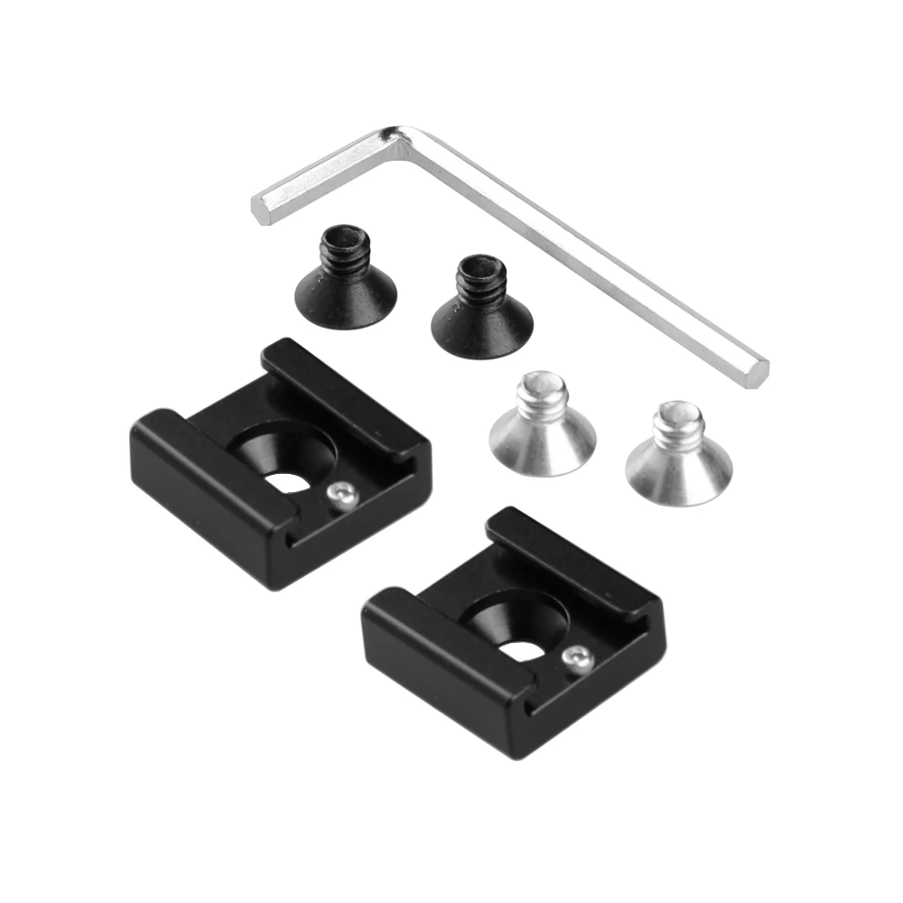 

CAMVATE 2x1/4" Hot Cold Shoe Mount for Blackmagic DSLR Rig Video Light Cinema Camera Cage C0993