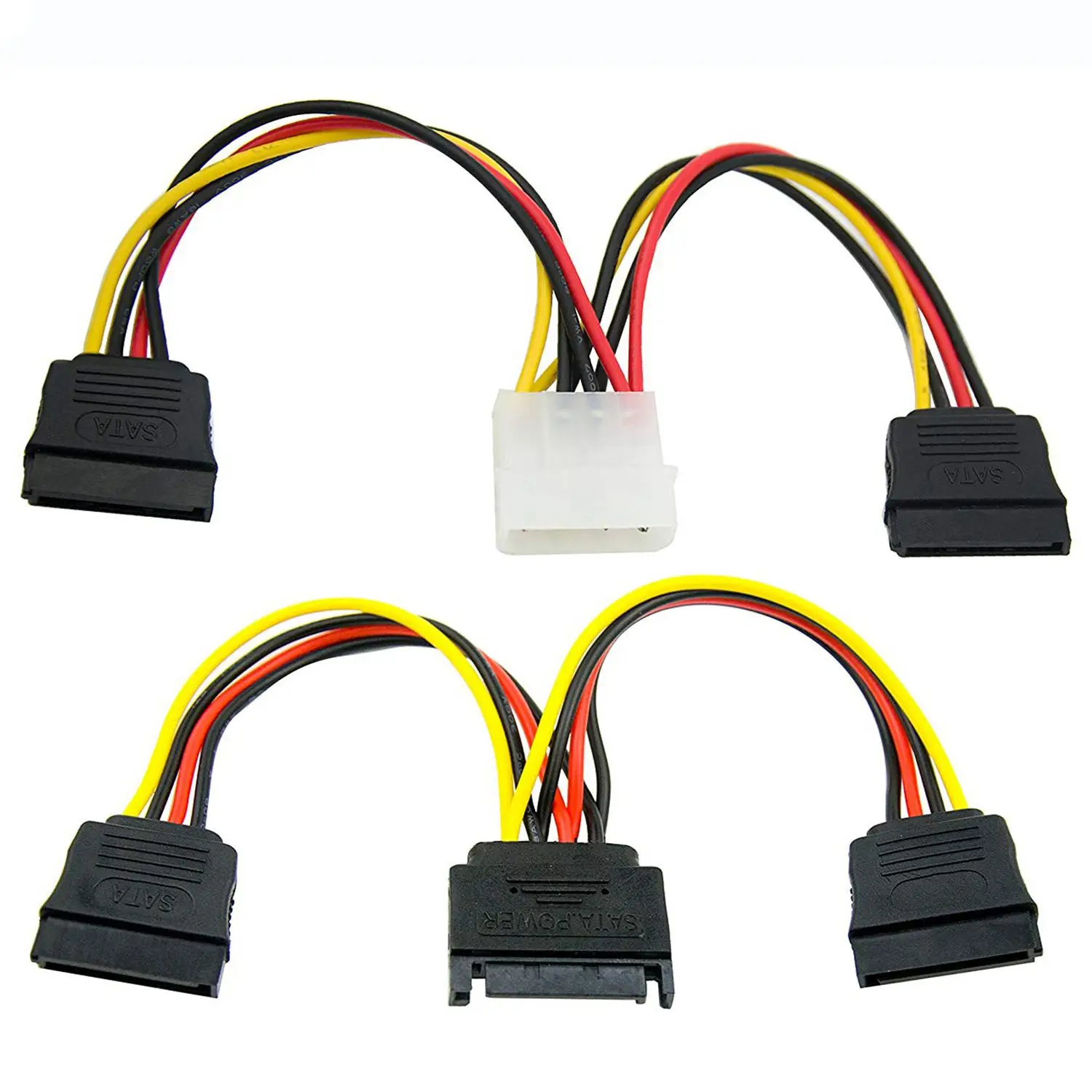 Комплект подключения жесткого диска SSD/SATA (1x4 Pin на двойной 15 SATA кабель питания 1x15