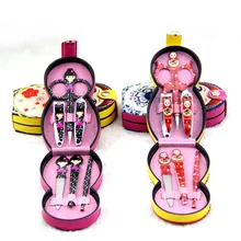 50 комплектов 6 шт./компл. русская Долли Набор для маникюра из нержавеющей стали профессиональные аксессуары для ногтей набор макияж глаз Новая мода