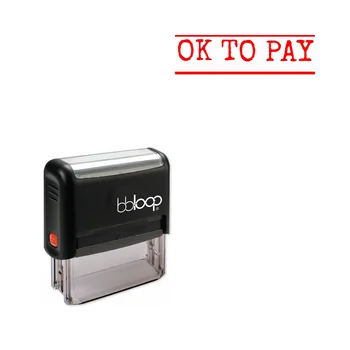 

Bbloop 'OK TO PAY' Self-Inking Office Stamp, Rectangular Typewriter Style