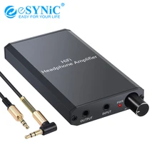 ESYNiC усилитель для наушников двухступенчатый Переключатель усиления портативный усилитель для наушников с 3,5 мм разъемом аудио кабель для мобильных телефонов