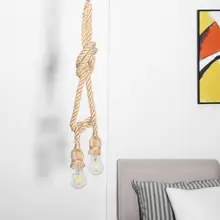 2 м E27 держатель лампы винтажная пеньковая веревка лампа база потолочный светильник база Подвесная лампа держатель лампы 85-265 в домашнего использования высокого качества