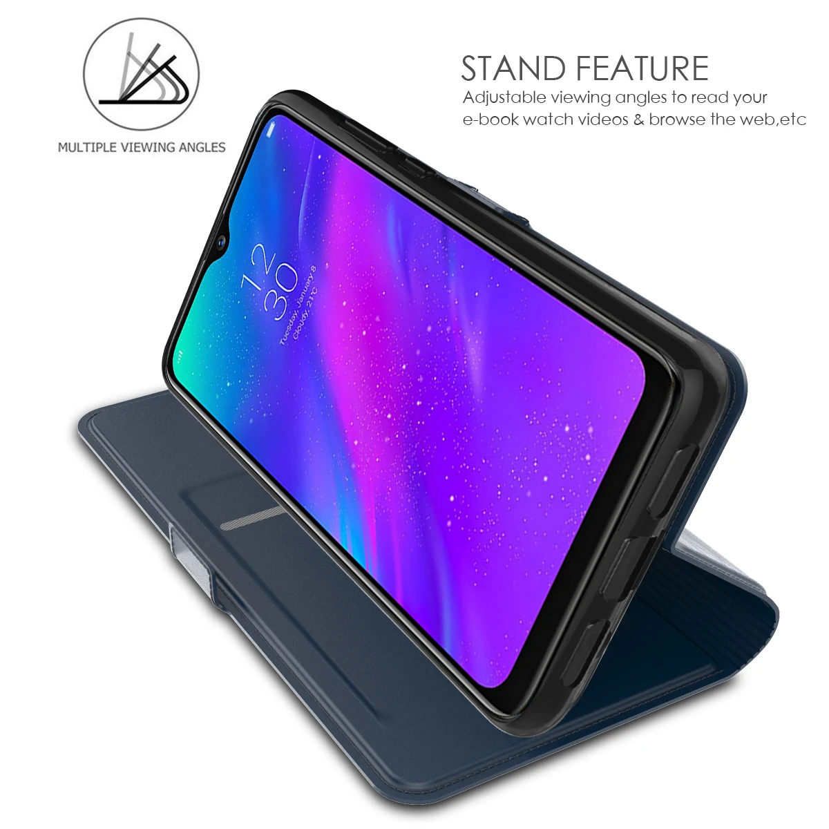 Чехол из искусственной кожи для Oppo Realme 3 OPPO F11 Pro с откидной крышкой и подставкой