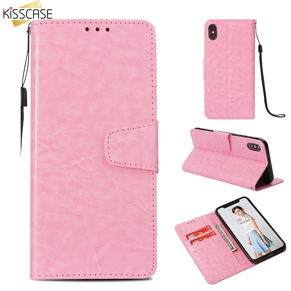 Чехол Кошелек KISSCASE для iPhone X 7 8 6 6S Plus кожаный флип чехол телефона XR XS MAX 5S 5