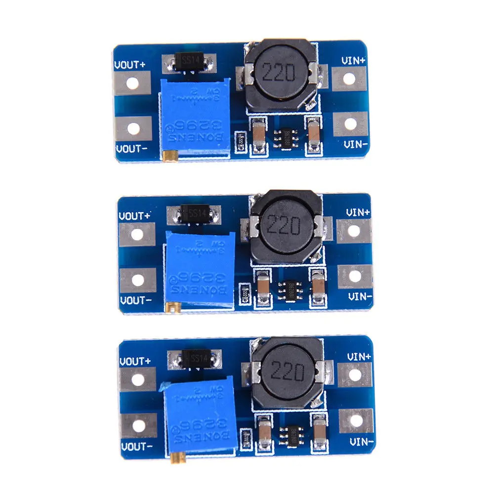 

BMBY-3Pcs Input 2V-24V Dc-Dc 5V/9V/12V/28V Boost Converter Adjustable Step Up Power Supply Pcc Board Moudle