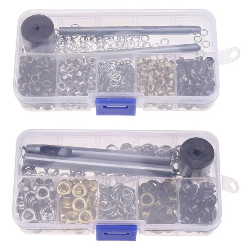 

Metal Eyelet Set DIY Leather Hole Clothes Accessories with Knocking Tool