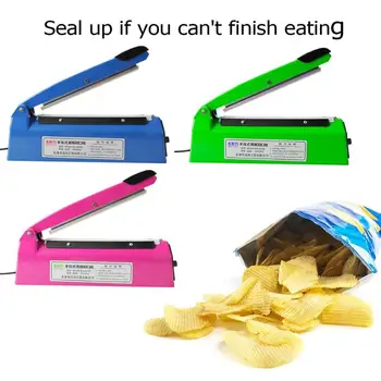 

Food Sealer Packaging Machine Sealing Machine 8 Speeds 2mm Hand Pressure Manual Impulse Heat Sealer Poly Bag Machine