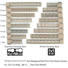 Aplus 7/9/10/11/12/13,5/15/17 ''дюймовый Keymod/M-lok зажима Стиль направляющая для ствольной накладки с креплением для крепления Системы Fit. 223/5. 56_Tan Цвет
