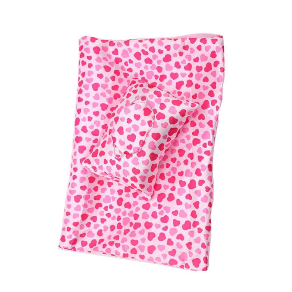 Прекрасный спальный мешок с набор подушек для 18 дюймов американские Детские кухонные принадлежности аксессуар розовый любовь