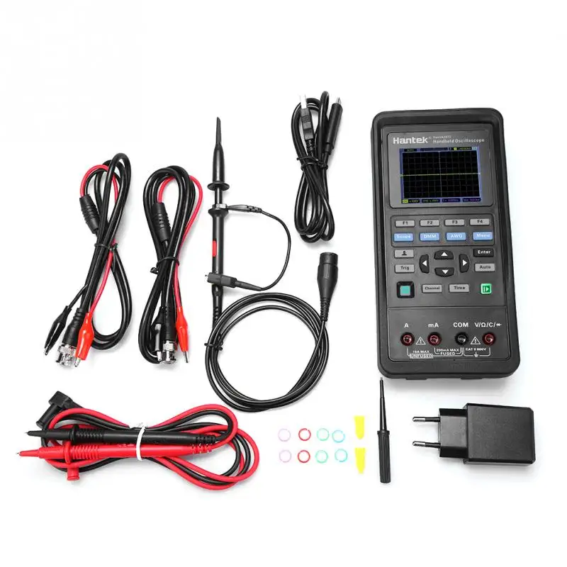 

Hantek Digital Oscilloscope 2D72/2D42 70MHz/40MHz 2CH Oscilloscope + Multimeter + 25M Signal Generator AC100-240V