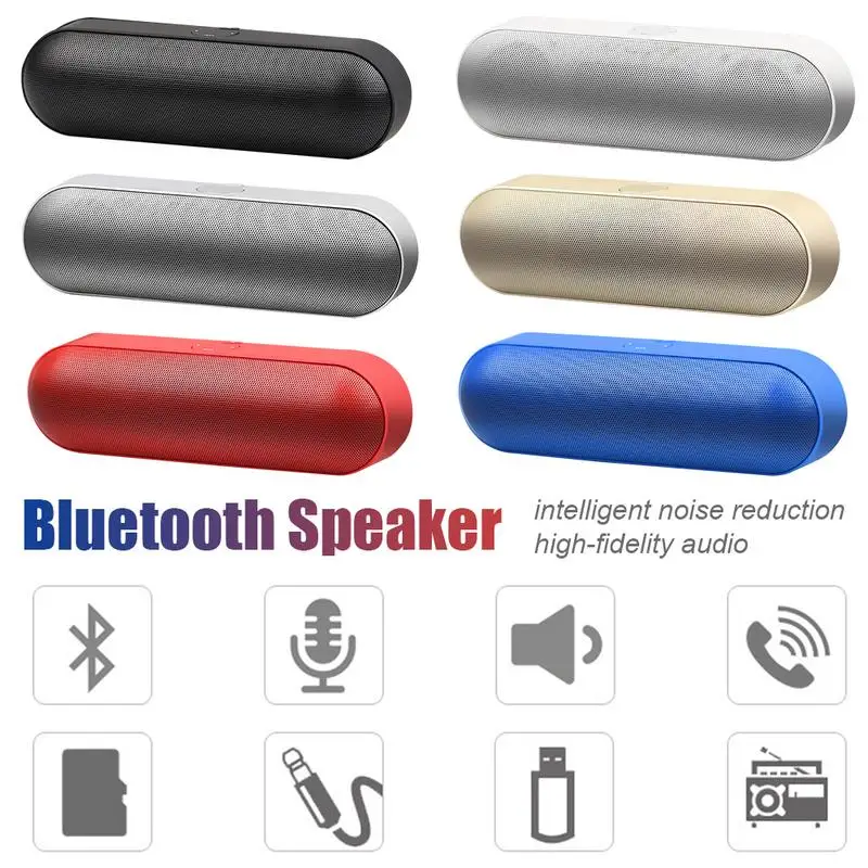 Беспроводной Bluetooth динамик в форме капсулы мини маленький стерео Открытый